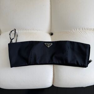Prada strapless bandeau top black